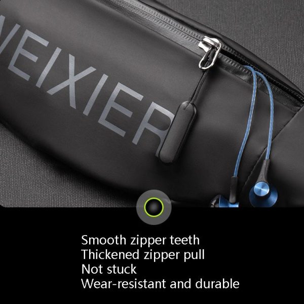 WEIXIER 9546 Men Outdoor Sports Waist Bag Fitness Running Multifunctional Reflective Personal Phone Pocket (Dark Blue) - Image 5
