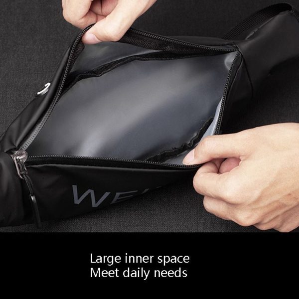 WEIXIER 9546 Men Outdoor Sports Waist Bag Fitness Running Multifunctional Reflective Personal Phone Pocket (Dark Blue) - Image 6