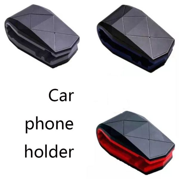 Lazy Car Desktop Phone Holder Alligator Mouth Clip Holder (Black Red) - Image 2