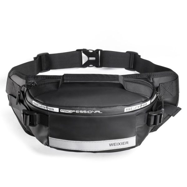 WEIXIER 9543 Multifunctional Large-Capacity Anti-Splashing Business Cash Bag Wear-Resistant Outdoor Sports Waist Bag (Black)