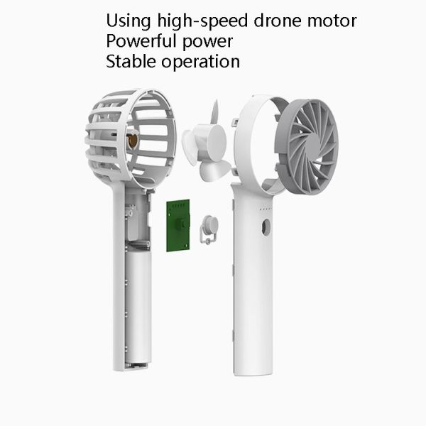 M2 Hand-Held Aromatherapy Fan 5 Gear High Wind Power (Black) - Image 5