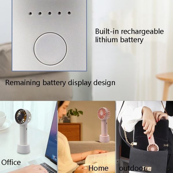 M2 Hand-Held Aromatherapy Fan 5 Gear High Wind Power (Black) - Image 9