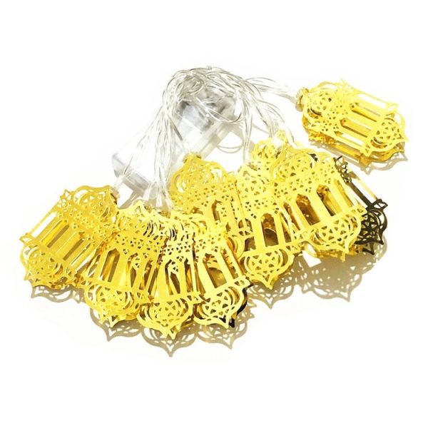 3m 20 LEDs Eid Al-Fitr Festival Iron Art String Lights Ramadan LED Decoration Pendant (White Light) - Image 2