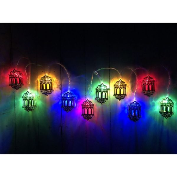 3m 20 LEDs Eid Al-Fitr Festival Iron Art String Lights Ramadan LED Decoration Pendant (White Light) - Image 5
