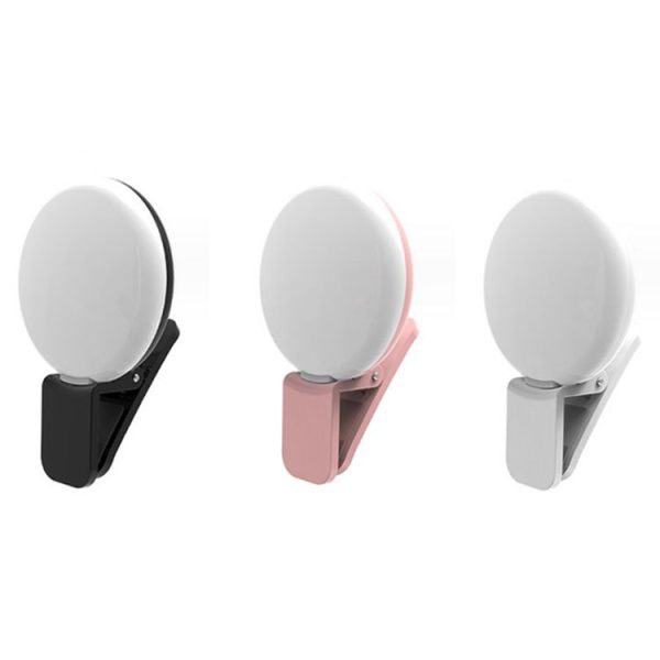 2 PCS Mobile Phone Fill Light Camera Photo LED Selfie Light (Black) - Image 2
