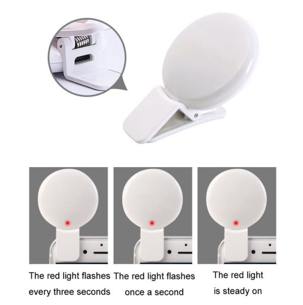 2 PCS Mobile Phone Fill Light Camera Photo LED Selfie Light (Black) - Image 3