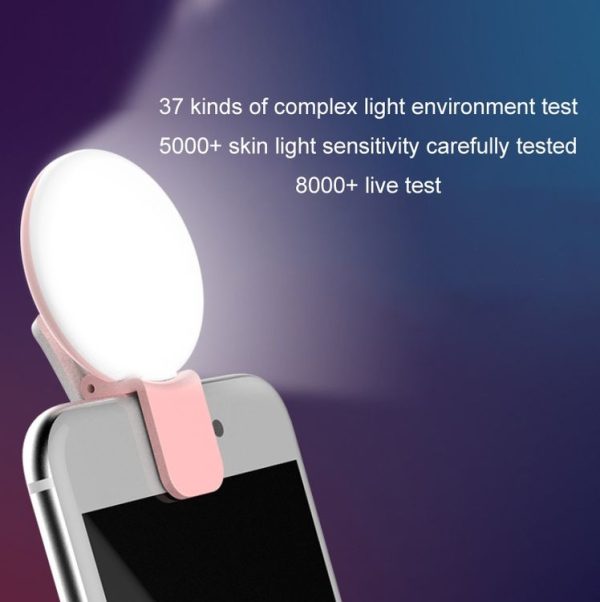 2 PCS Mobile Phone Fill Light Camera Photo LED Selfie Light (Black) - Image 4