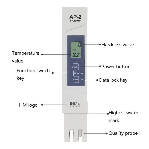 AP-2 HM Conductivity Pen TDS Pen Conductivity Meter - Image 3