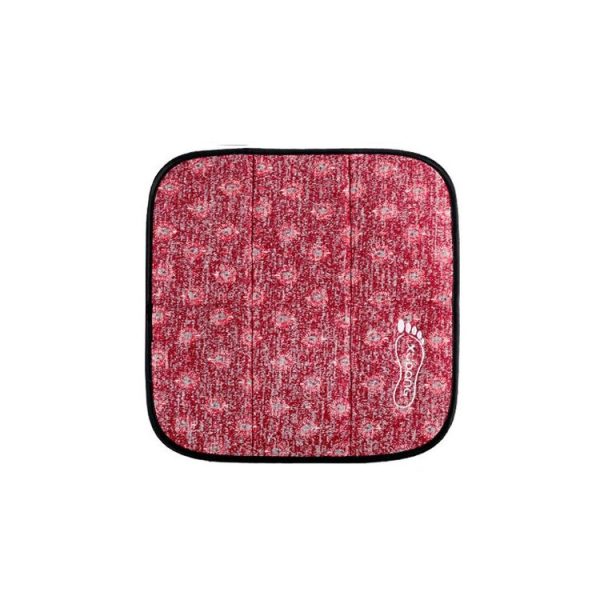 Outdoor Travel Small Cushion Folding Thickening Portable Single Wild Park Picnic Mat Beach Moisture-Proof Mat (Crimson)