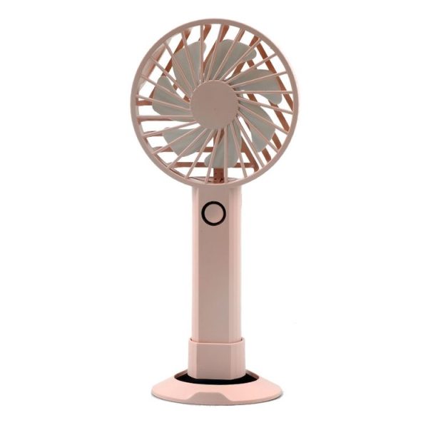 Y6 Hand-Held Small Fan Usb Rechargeable Desktop Portable Electric Fan (Pink)