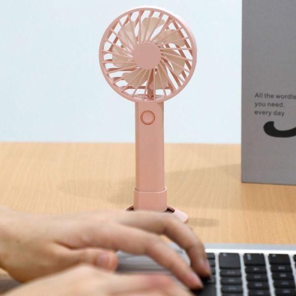 Y6 Hand-Held Small Fan Usb Rechargeable Desktop Portable Electric Fan (Pink) - Image 11