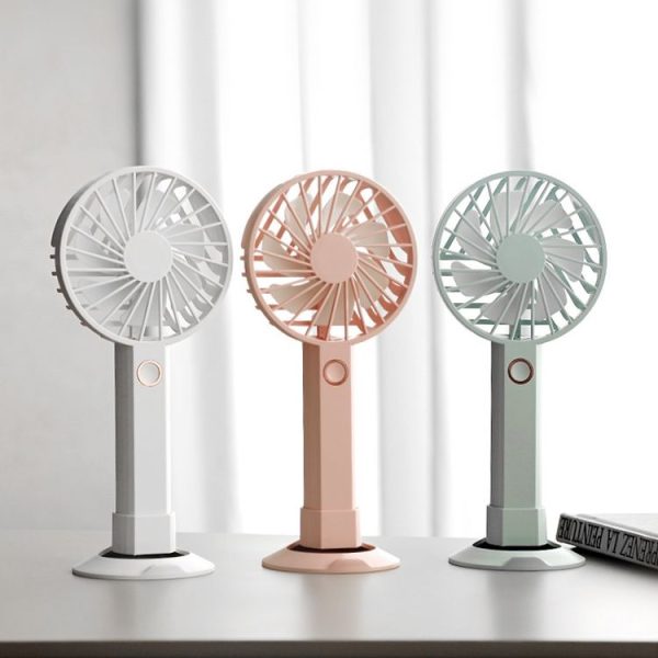Y6 Hand-Held Small Fan Usb Rechargeable Desktop Portable Electric Fan (Pink) - Image 12