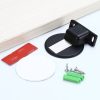 Zinc Alloy Non-Perforated Suction Silent Strong Magnetic Door Stopper Black - Image 2
