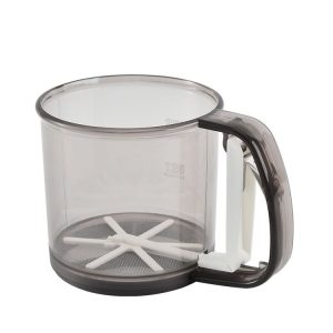 Convenient Hand-Held Flour Sieve Icing Sugar Sieve Baking Tool (Brown)