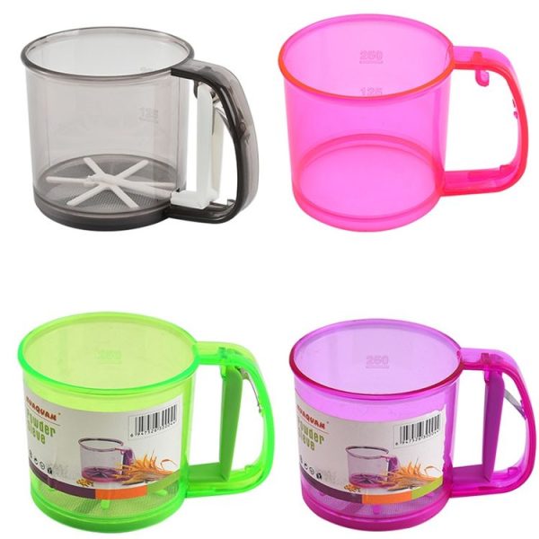 Convenient Hand-Held Flour Sieve Icing Sugar Sieve Baking Tool (Brown) - Image 2