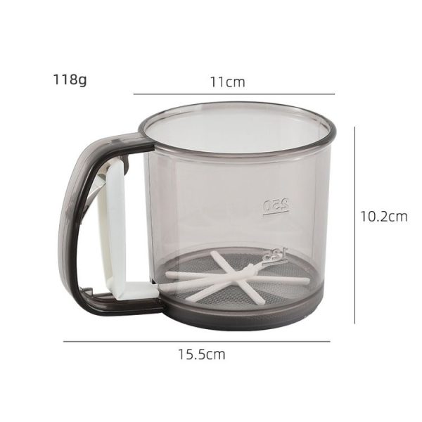 Convenient Hand-Held Flour Sieve Icing Sugar Sieve Baking Tool (Brown) - Image 6