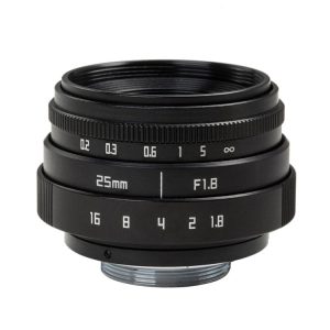 CA011A 25mm F1.8 Fixed Focus Camera Lens Simple Version C-Mount VI Generation Micro Single Lens