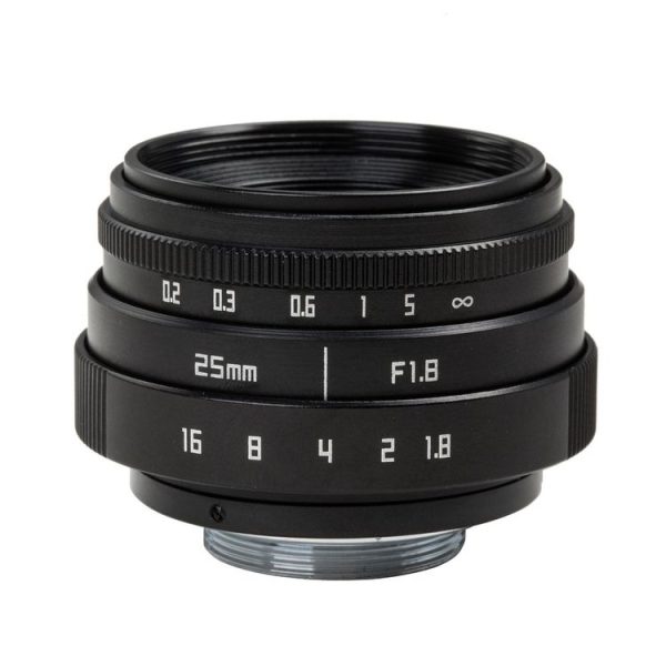 CA011A 25mm F1.8 Fixed Focus Camera Lens Simple Version C-Mount VI Generation Micro Single Lens