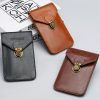 2 PCS WEIXIER 8639 Outdoor Belt Phone Waist Bag Men Business Buckle Vertical Cover Purse Wallet (Khaki) - Image 2