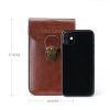 2 PCS WEIXIER 8639 Outdoor Belt Phone Waist Bag Men Business Buckle Vertical Cover Purse Wallet (Khaki) - Image 3