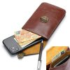 2 PCS WEIXIER 8639 Outdoor Belt Phone Waist Bag Men Business Buckle Vertical Cover Purse Wallet (Khaki) - Image 5
