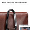 2 PCS WEIXIER 8639 Outdoor Belt Phone Waist Bag Men Business Buckle Vertical Cover Purse Wallet (Khaki) - Image 7