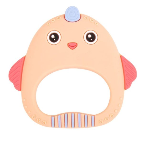 MJYJ019 Silicone Baby Teether Children Molar Stick Toy, Color: Orange