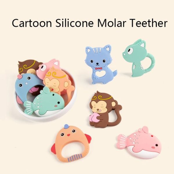 MJYJ019 Silicone Baby Teether Children Molar Stick Toy, Color: Orange - Image 3