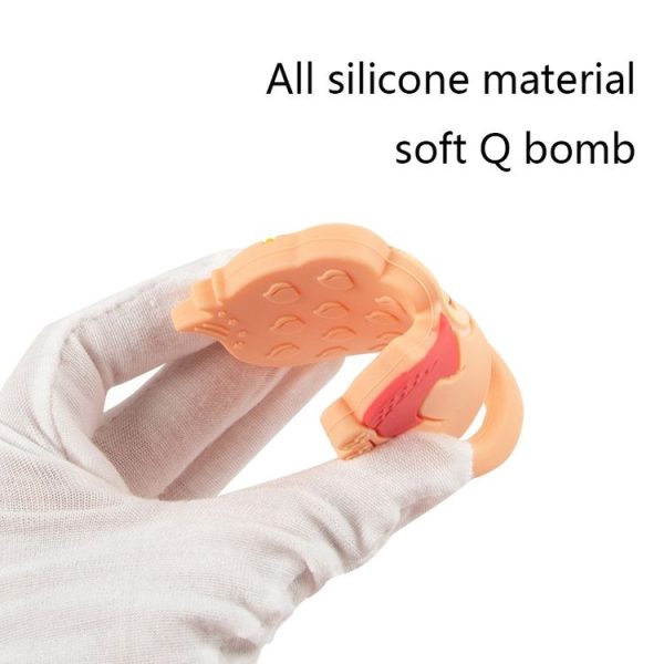 MJYJ019 Silicone Baby Teether Children Molar Stick Toy, Color: Orange - Image 6