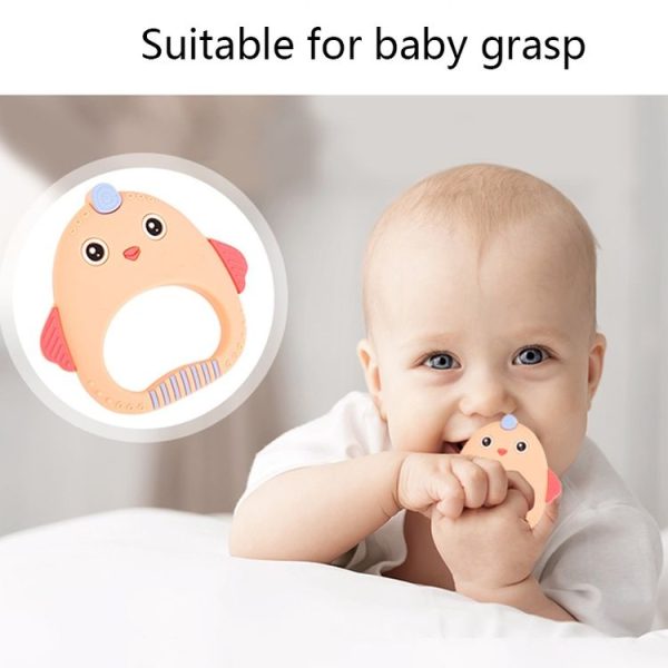MJYJ019 Silicone Baby Teether Children Molar Stick Toy, Color: Orange - Image 9