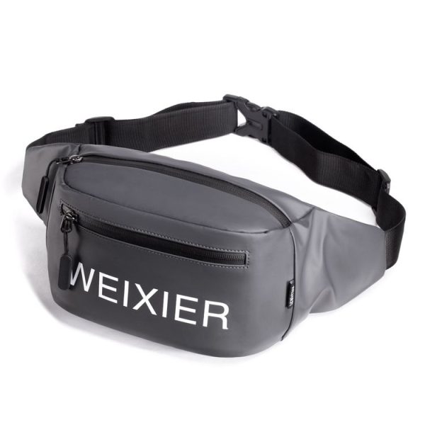WEIXIER 9542 Sports Running Waist Bag Multi-Function Outdoor Waterproof Mobile Phone Bag Chest Bag (Gray)