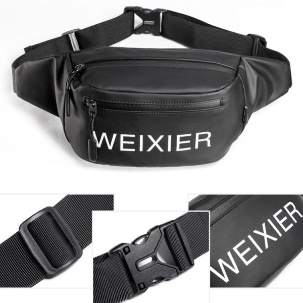 WEIXIER 9542 Sports Running Waist Bag Multi-Function Outdoor Waterproof Mobile Phone Bag Chest Bag (Gray) - Image 5