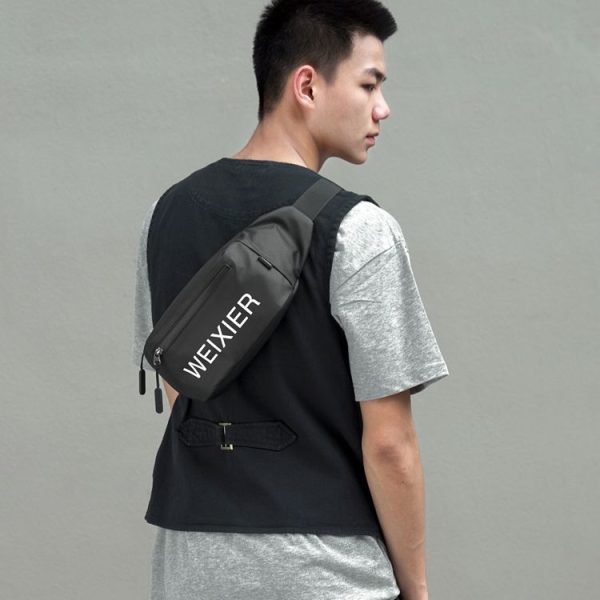 WEIXIER 9542 Sports Running Waist Bag Multi-Function Outdoor Waterproof Mobile Phone Bag Chest Bag (Gray) - Image 9
