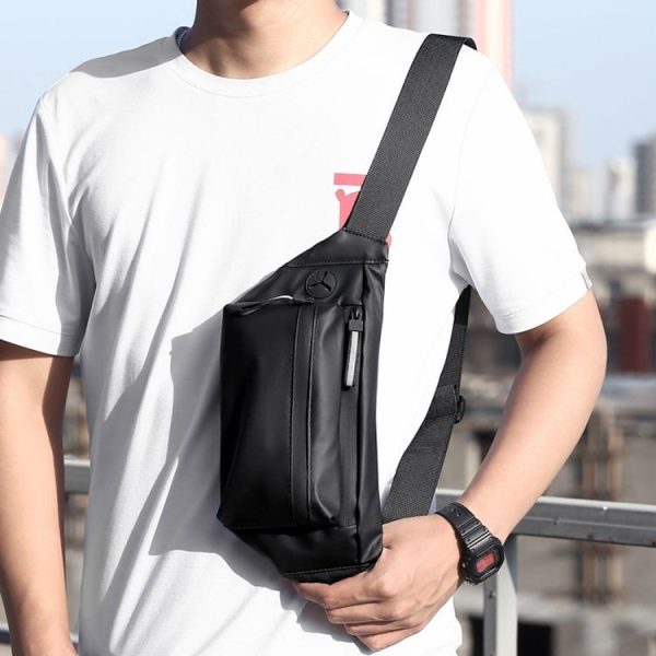 WEIXIER 8202 Waterproof Waist Bag Men Fashion Chest Bag Casual Outdoor Sports Messenger Bag (Army Green) - Image 10