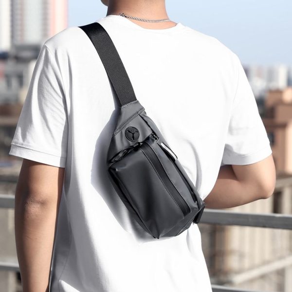 WEIXIER 8202 Waterproof Waist Bag Men Fashion Chest Bag Casual Outdoor Sports Messenger Bag (Army Green) - Image 12