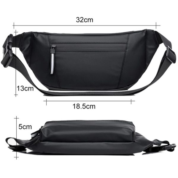WEIXIER 8202 Waterproof Waist Bag Men Fashion Chest Bag Casual Outdoor Sports Messenger Bag (Army Green) - Image 3