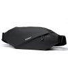 WEIXIER 8641 Men Running Waterproof Waist Bag Multifunctional Chest Bag Sports Leisure One-Shoulder Bag (Black)