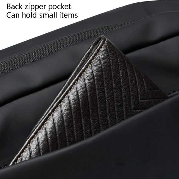 WEIXIER 8641 Men Running Waterproof Waist Bag Multifunctional Chest Bag Sports Leisure One-Shoulder Bag (Black) - Image 9