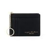 928801 Zipper Ladies Coin Purse Mini Keychain Multi-Card Card Holder (Black)