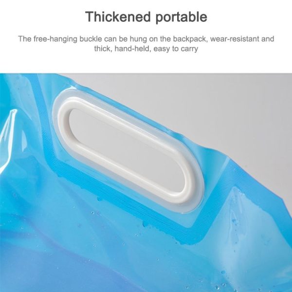 PE Water Bag For Portable Folding Water Storage Lifting Bag for Camping Hiking Survival Hydration Storage Bladder (10L) - Image 5