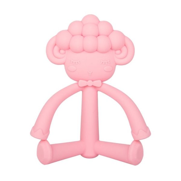 Three-Dimensional Cartoon Silicone Baby Teether Molar Rods Children Toys Maternal And Child Supplies (Pink Sheep)