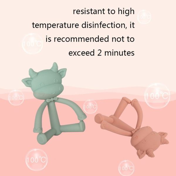 Three-Dimensional Cartoon Silicone Baby Teether Molar Rods Children Toys Maternal And Child Supplies (Pink Sheep) - Image 6