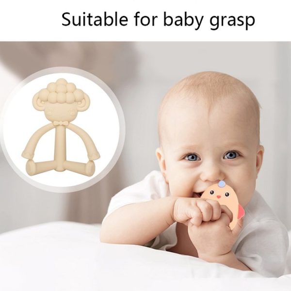 Three-Dimensional Cartoon Silicone Baby Teether Molar Rods Children Toys Maternal And Child Supplies (Pink Sheep) - Image 8