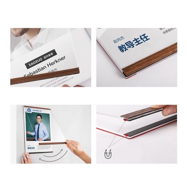 A5 Cork Board Acrylic Magnetic Display Frame Wall Hanging Display Card - Image 6