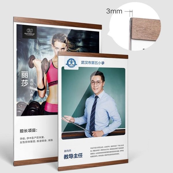 A5 Cork Board Acrylic Magnetic Display Frame Wall Hanging Display Card - Image 7