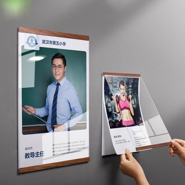 A5 Cork Board Acrylic Magnetic Display Frame Wall Hanging Display Card - Image 8