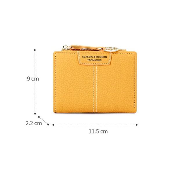 928666 Multi-Card Keychain Coin Purse Short Ladies Wallet (Black) - Image 3