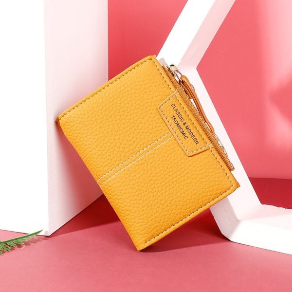 928666 Multi-Card Keychain Coin Purse Short Ladies Wallet (Black) - Image 7