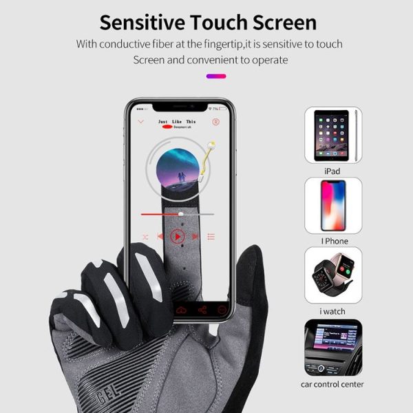WEST BIKING YP0211212 Riding Reflective Gloves Bicycle Full Finger Shock Absorption Breathable Gloves, Size: M - Image 5