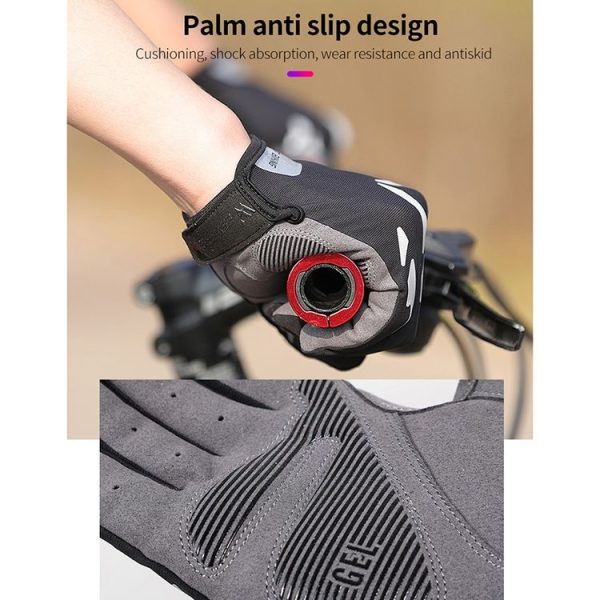 WEST BIKING YP0211212 Riding Reflective Gloves Bicycle Full Finger Shock Absorption Breathable Gloves, Size: M - Image 6